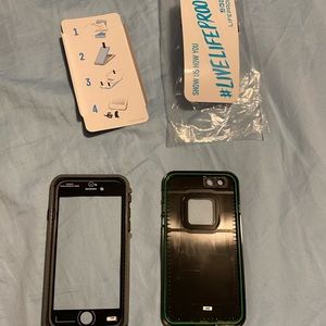 Black Lifeproof case for an iPhone 6s